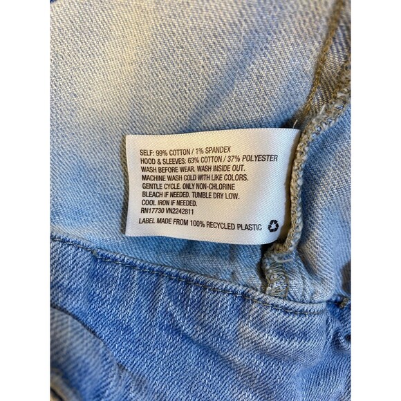 Jean Jacket Mismo Supply, hooded stressed, Small - Picture 6 of 10